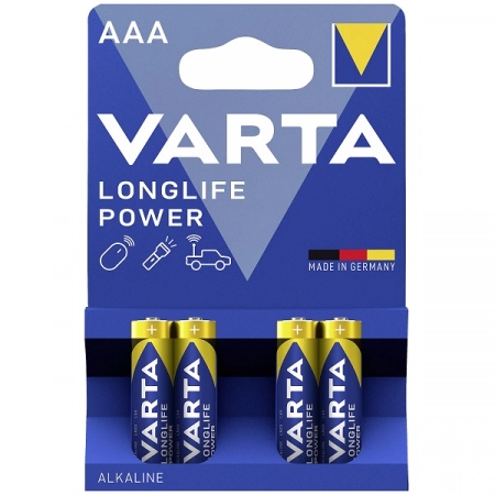 Батарейка AAA Varta Longlife Power LR03-4BL (4/40)