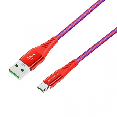 Кабель USB - Type-C Borofone BU13 1.2м 5.0A  (красный)