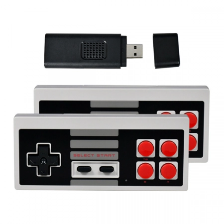 Телевизионная игровая приставка 8bit Game Stick USB с беспроводными джойстиками (620 игр)