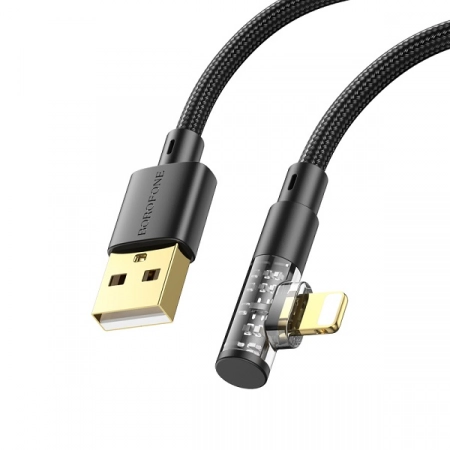 Кабель USB - Lightning Borofone BU39 1.2м 2.4A (черный)