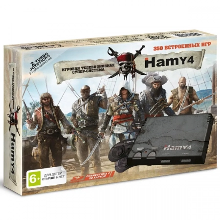 Игровая приставка 16bit + 8bit Hamy 4 Assassin Creed Black (350 встроенных игр)