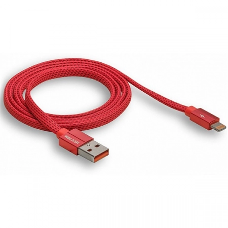 Кабель USB - Lightning WALKER C755 1.0м 2.4А (красный)