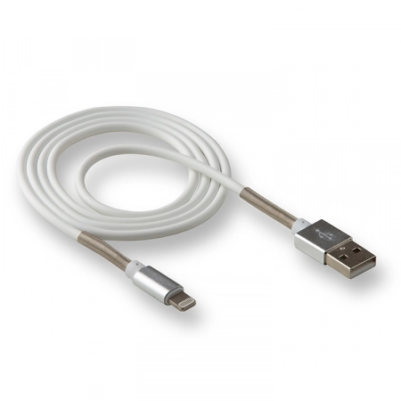 Кабель USB - Lightning WALKER C720 1.0м 2.4А (белый)