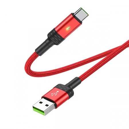 Кабель USB - Type-C Borofone BU30 1.2м 5.0A (красный)