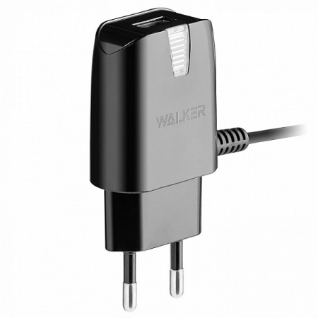Сетевое З/У Micro USB WALKER WH-22 2.1А 1USB (черное)