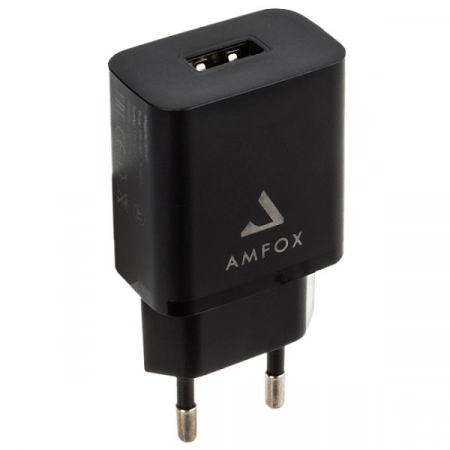 Сетевое ЗУ USB Amfox AH-45 2.1А 1USB (черное)