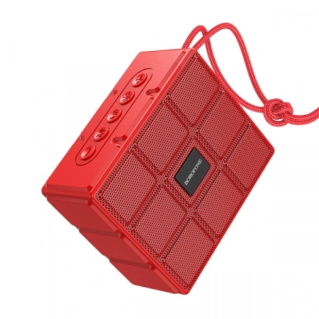 Bluetooth колонка Borofone BR16 Gage USB/TF/AUX/FM (красная)