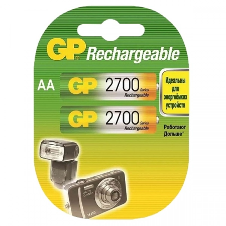 Аккумулятор AA 2700mAh GP HR6-2BL (2/20)