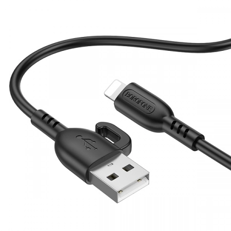 Кабель USB - Lightning Borofone BX91 1.0м 2.4A (черный)